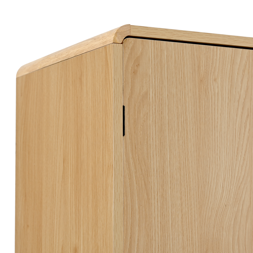 K&K 72" Tall Farmhouse Kitchen Pantry Cabinet with 8 Door Shelves, Curved Design Storage Cabinet with 3 Adjustable Shelves, Hidden Drawer, Versatile Cupboard for Kitchen, Dining & Bathroom, Natural