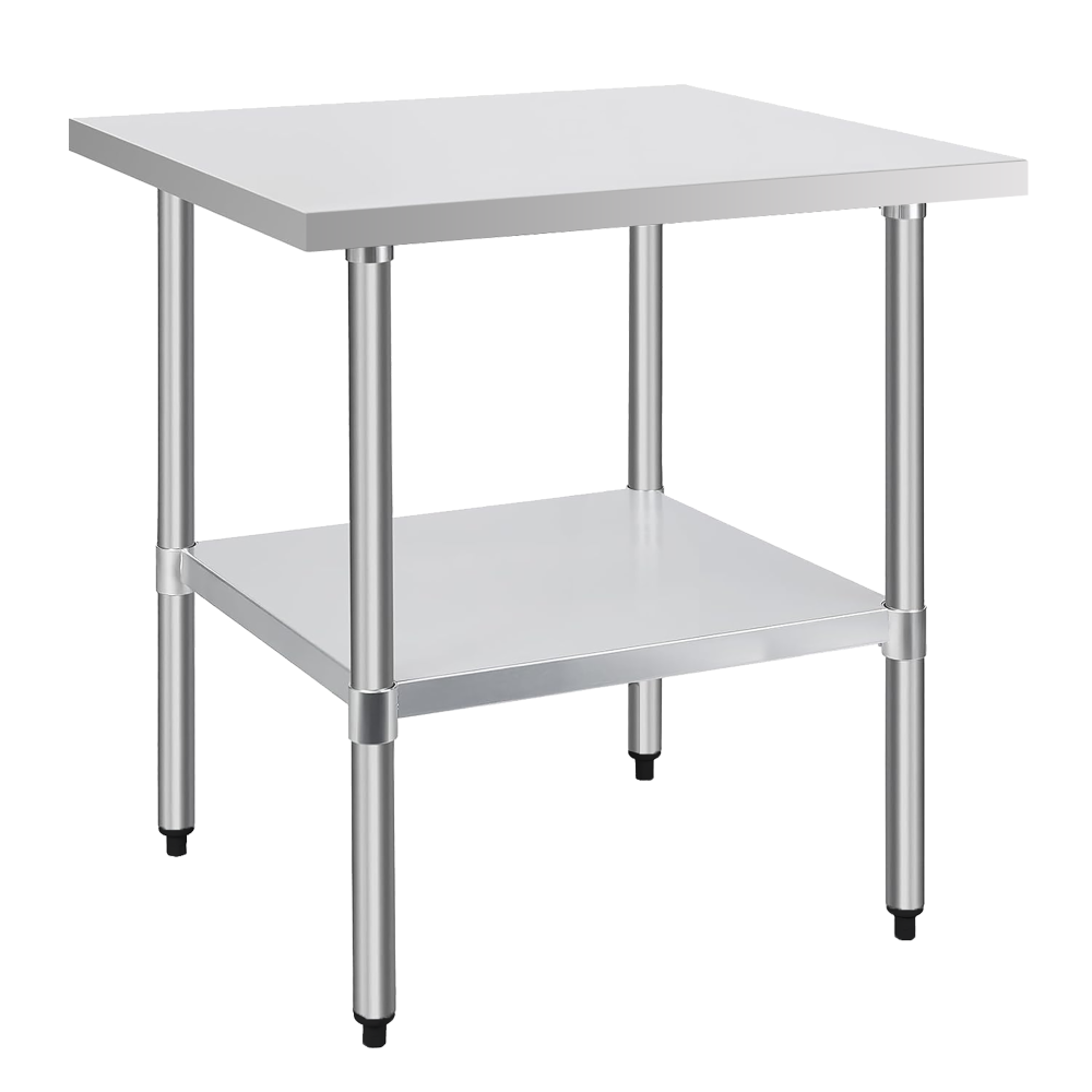 30" x 30" 18-Gauge Stainless Steel Commercial Work Table
