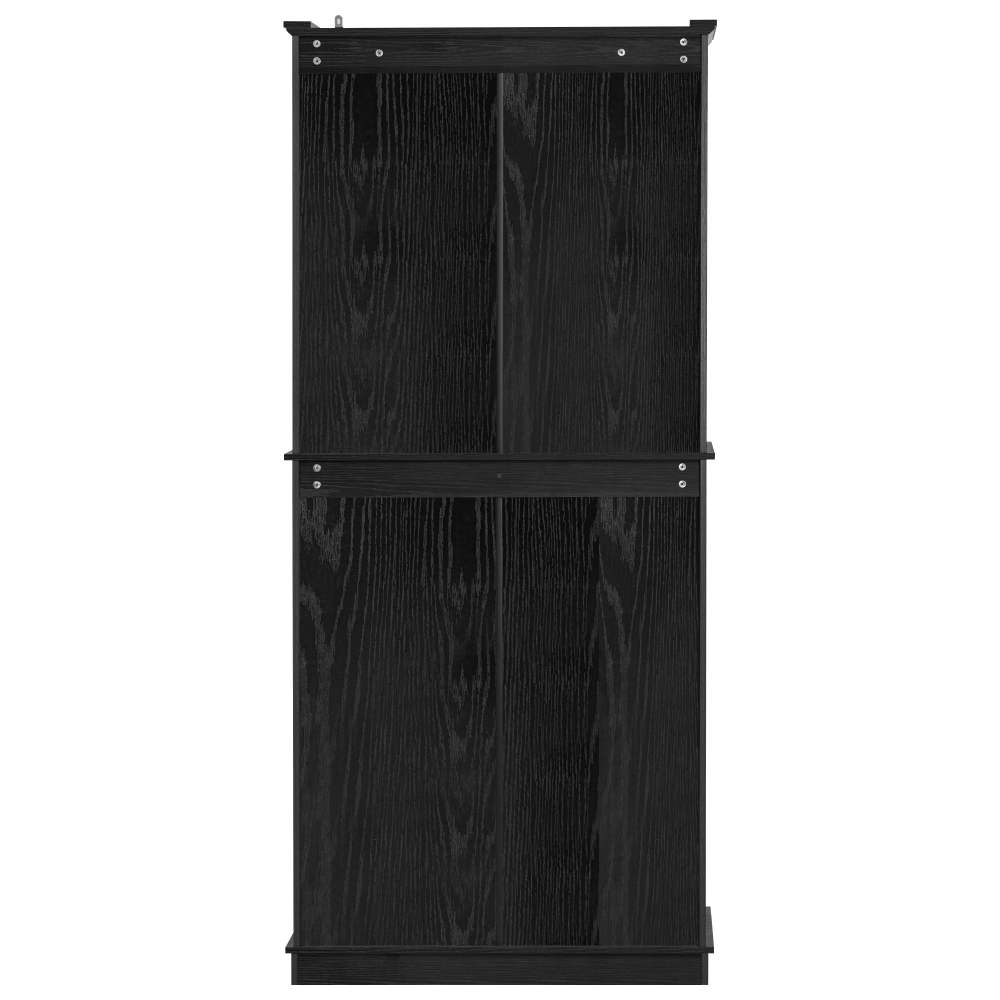 K&K 71" Tall Kitchen Pantry Cabinet with 3 Pull Out Cabinet Organizers, Farmhouse Embossed Texture Storage Cabinet with 6 Door Shelves, 2 Drawers, Freestanding Cupboard for Kitchen, Dining Room Black
