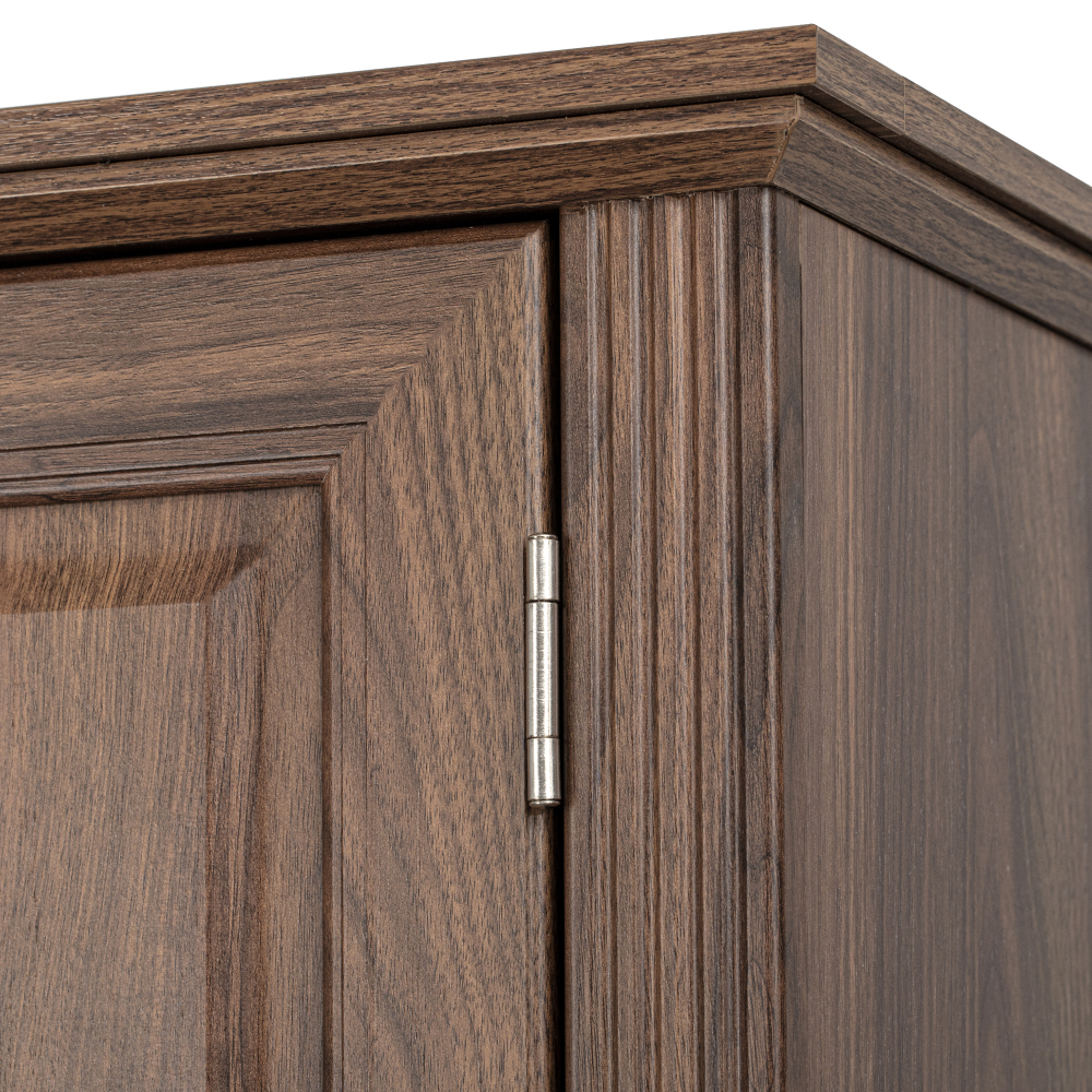 K&K 71" Tall Kitchen Pantry Cabinet with 3 Pull Out Cabinet Organizers, Farmhouse Embossed Texture Storage Cabinet with 6 Door Shelves, 2 Drawers, Freestanding Cupboard for Kitchen, Dining Room Brown