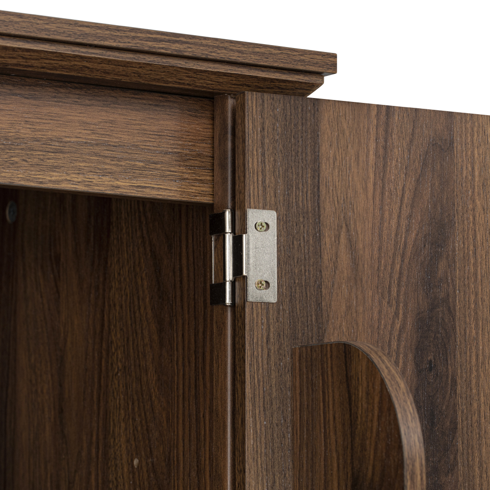 K&K 71" Tall Kitchen Pantry Cabinet with 3 Pull Out Cabinet Organizers, Farmhouse Embossed Texture Storage Cabinet with 6 Door Shelves, 2 Drawers, Freestanding Cupboard for Kitchen, Dining Room Brown