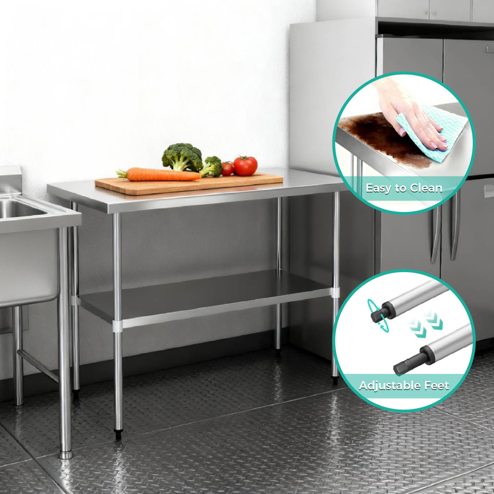 30" x 60" 18-Gauge Stainless Steel Commercial Work Table
