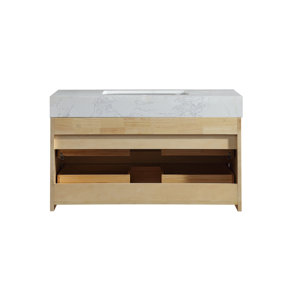 36" L x 21"W x 18"H  Modern Solid Maple Bathroom Vanity