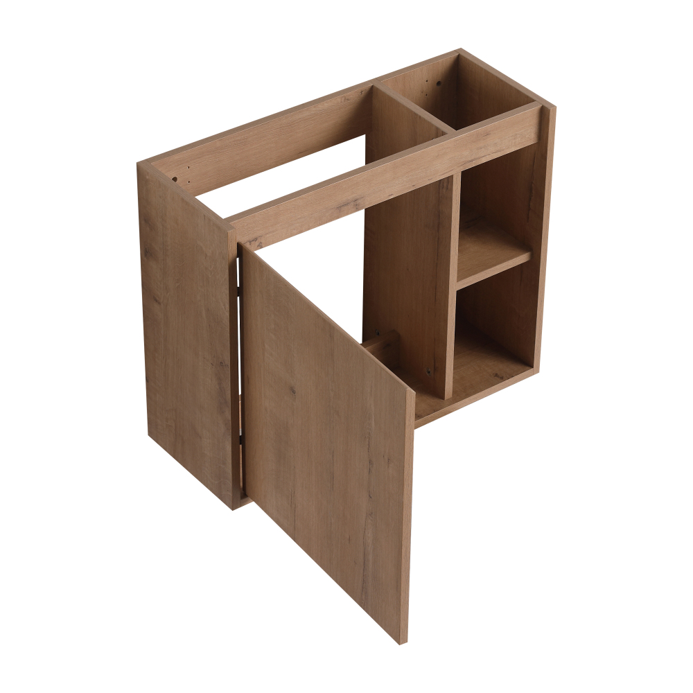 24'' Wall-Mounted Bathroom Vanity with White Ceramic Sink & Soft-Close Door
