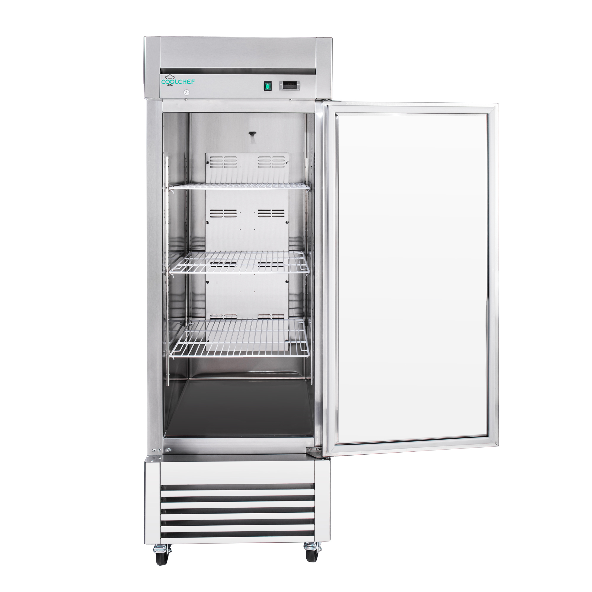 27" Solid Door Stainless Steel Reach-In freezer