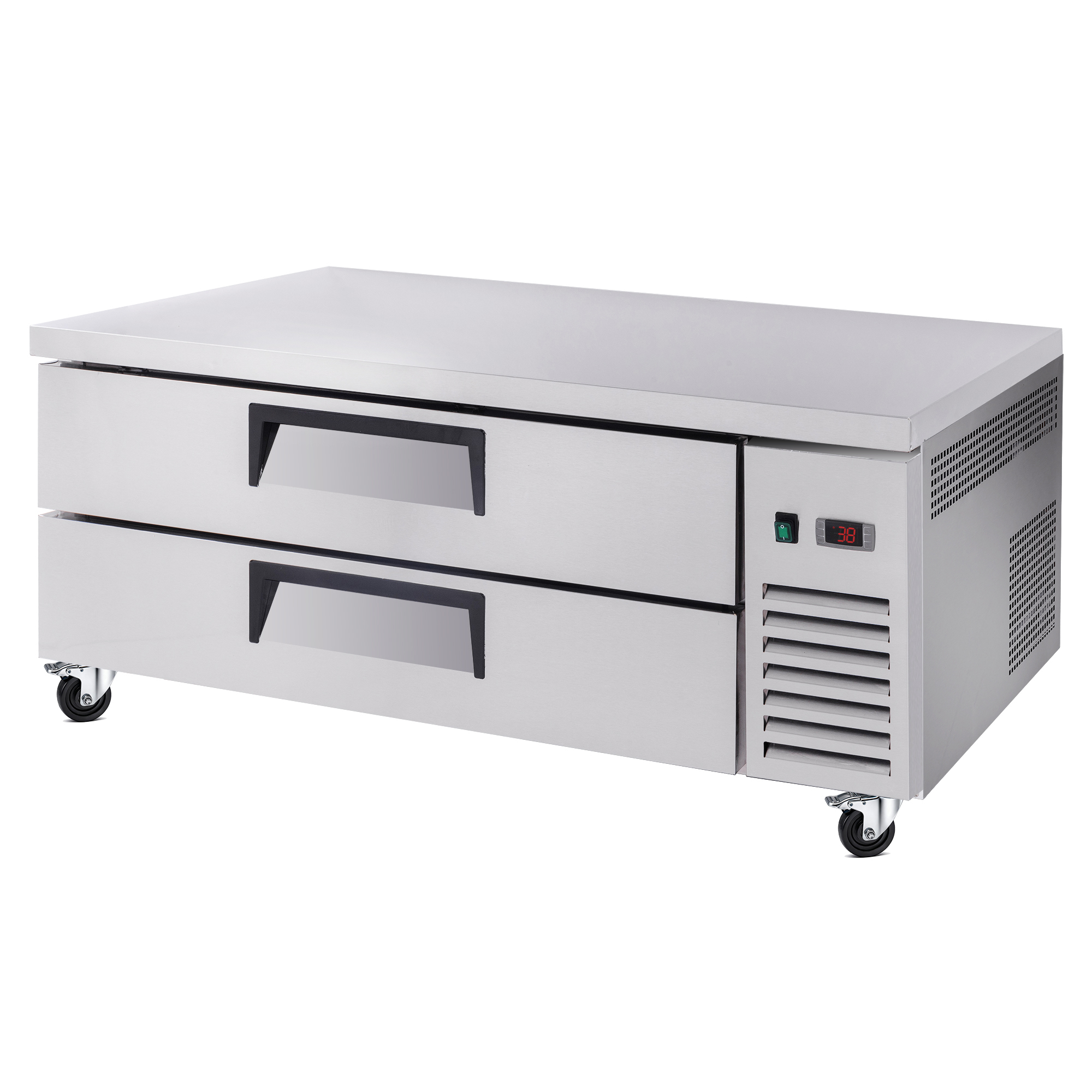 52 " Refrigerated Chef Base 2 Drawer Undercounter Refrigerator 10.5 Cu Ft 33 41F Ventilated Cooling R290 ETL DOE