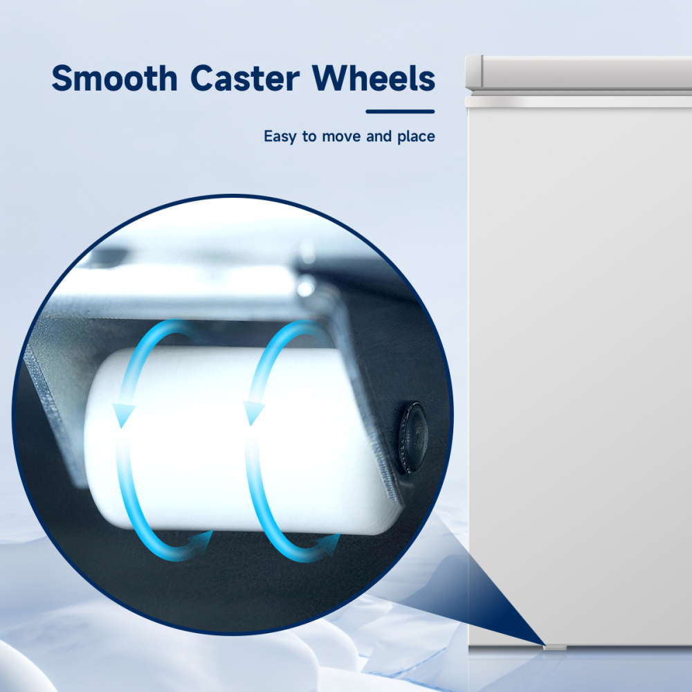 Chest Freezer 7.0 Cu.ft Solid Top Commercial Deep Chest Freezers with Lockable Stay-Open Lid Painted for Back-of-House Bulk Storage