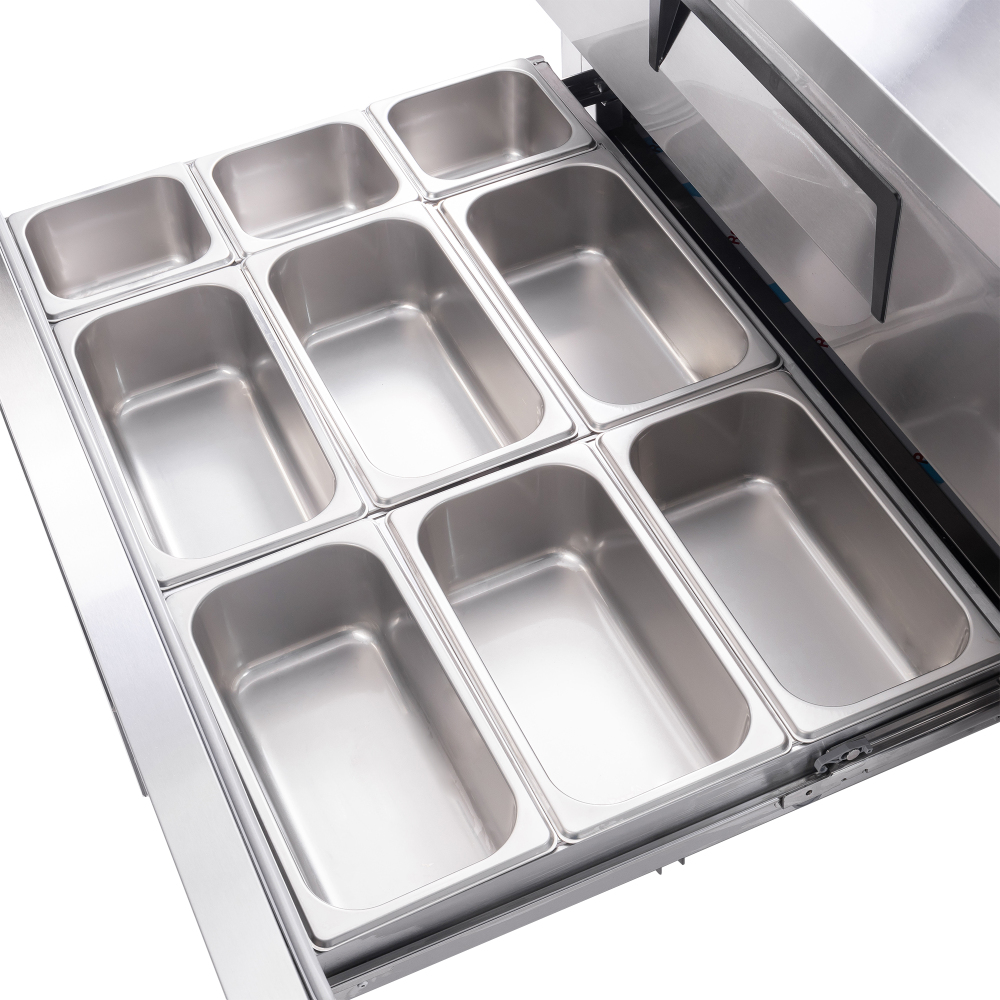 48" Refrigerated Chef Base 2 Drawer Undercounter Refrigerator 33 41F Ventilated Cooling