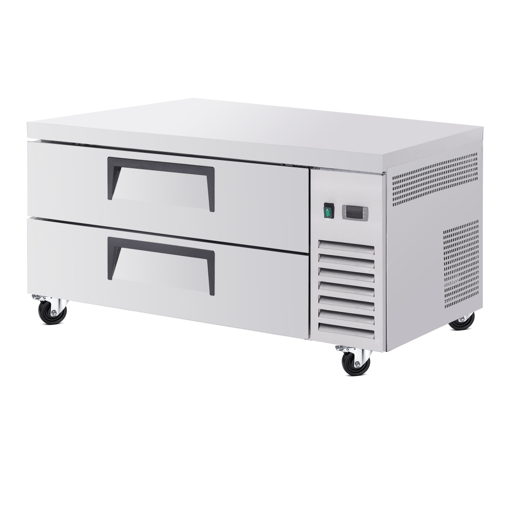 48" Refrigerated Chef Base 2 Drawer Undercounter Refrigerator 33 41F Ventilated Cooling