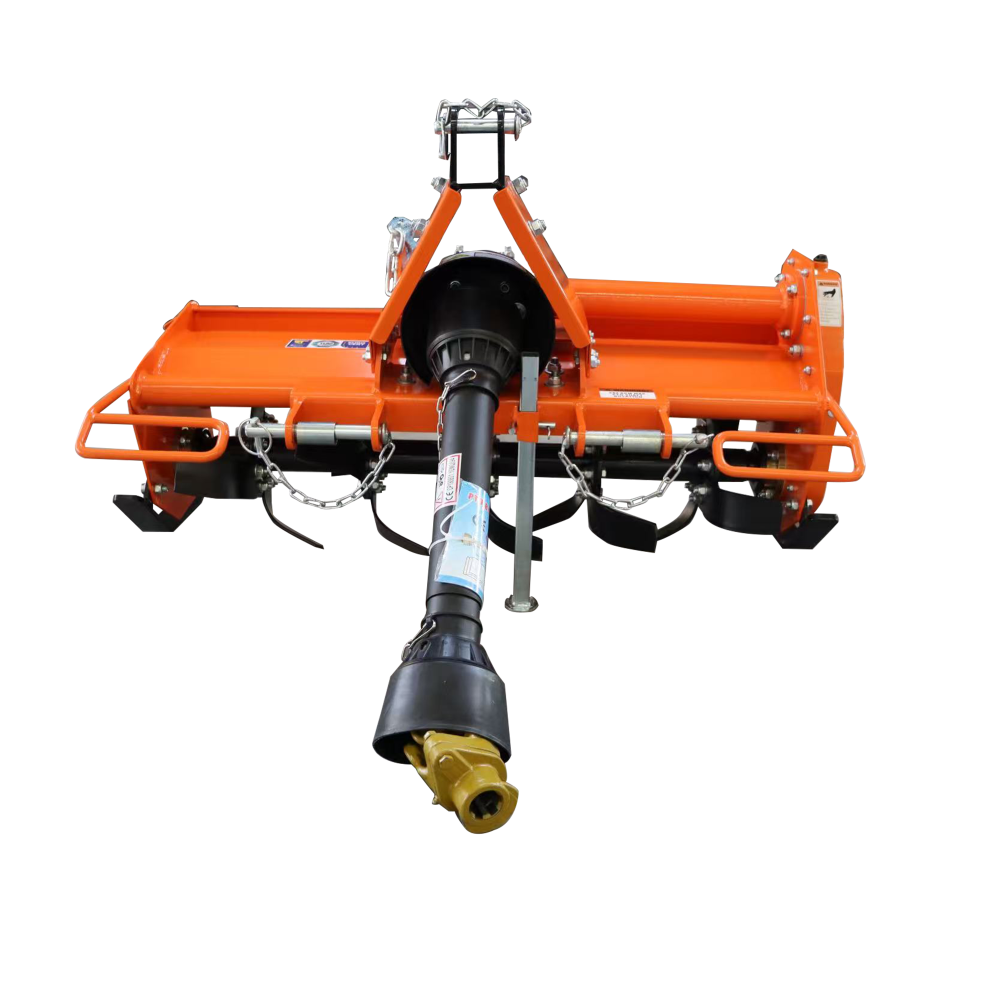3-Point 49" Rotary Tiller Attachment for Cat 1 Tractors – Single Speed PTO, 540 RPM, Replaceable L-Shaped Tines, 5" Working Depth