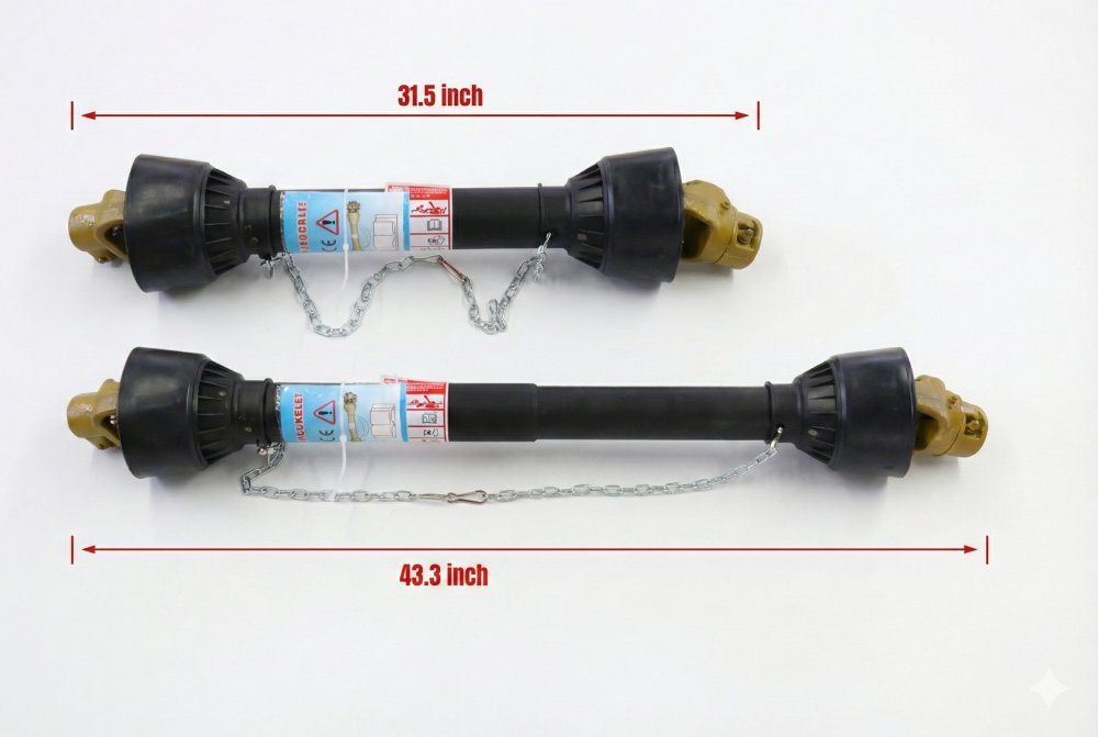 3-Point 49" Rotary Tiller Attachment for Cat 1 Tractors – Single Speed PTO, 540 RPM, Replaceable L-Shaped Tines, 5" Working Depth