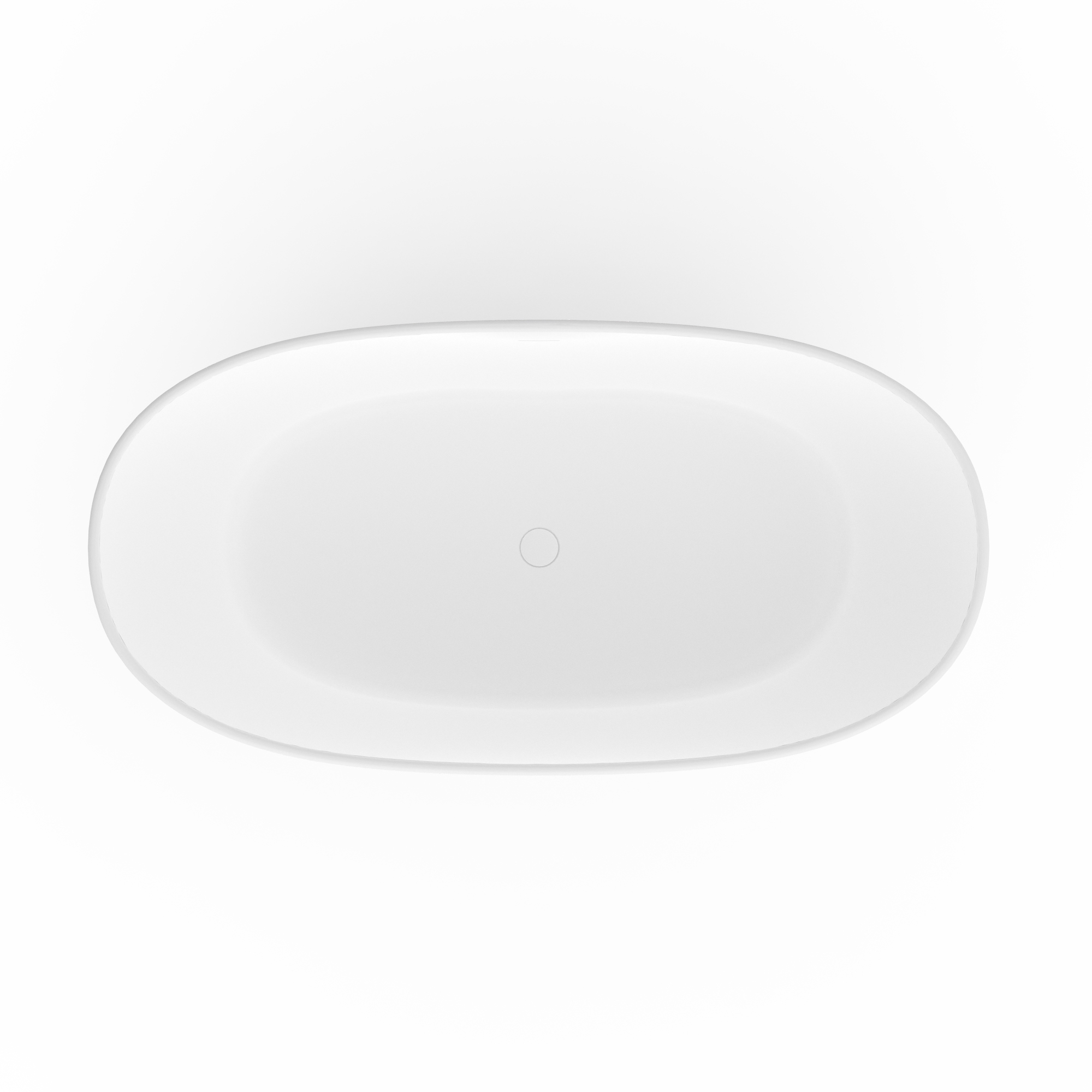 Moray 65 in. x 33.5 in. Solid Surface Stone Resin Flatbottom Freestanding Bathtub Soaking Bathtub in Matte White
