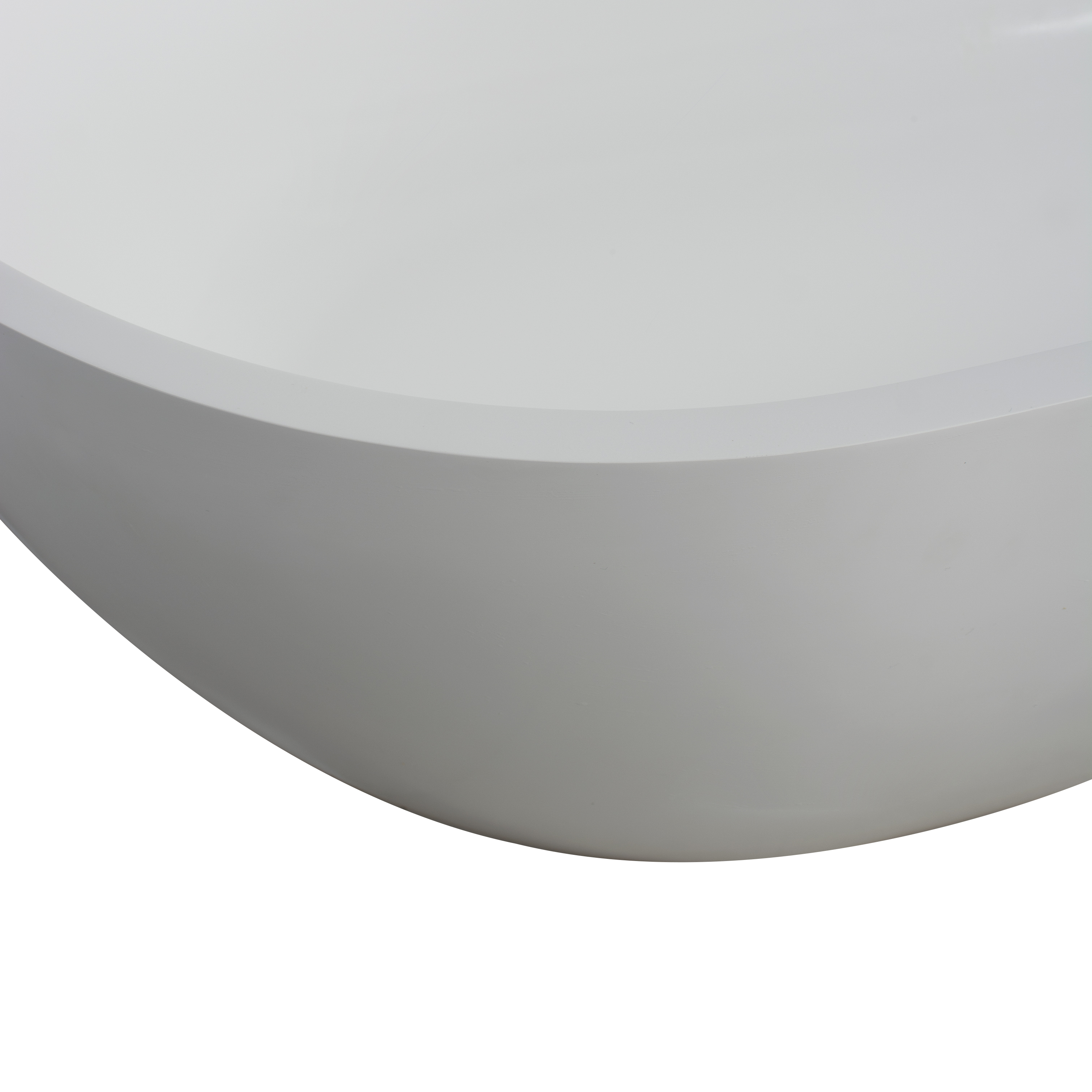 Moray 59 in. x 30 in. Solid Surface Stone Resin Flatbottom Freestanding Double Slipper Soaking Bathtub in Matte White