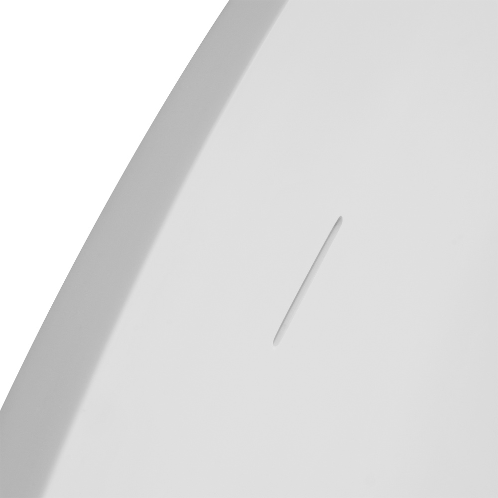Moray 63 in. x 37 in. Solid Surface Stone Resin Flatbottom Freestanding Double Slipper Soaking Bathtub in Matte White