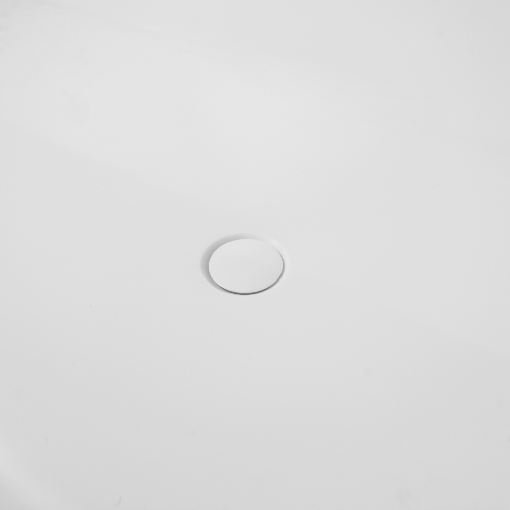 Foyil 71 in. x 32 in. Solid Surface Stone Resin Flatbottom Freestanding Bathtub Soaking Bathtub in Matte White