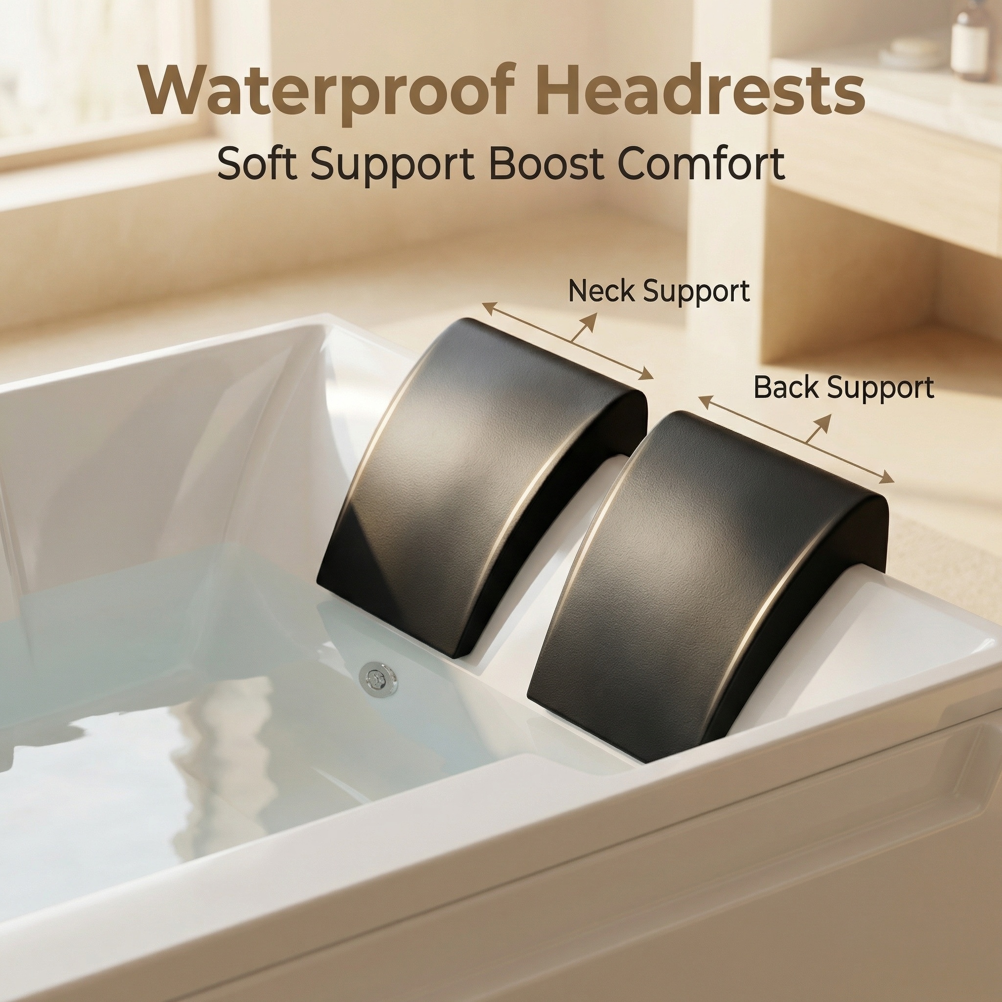 73 in. x 48 in. Acrylic Freestanding Whirlpool Bathtub in White with 8-Hydromassage Jets