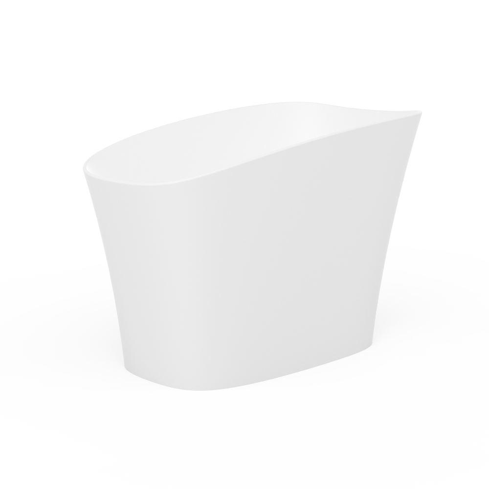 51 in. x 29 in. Stone Resin Solid Surface Freestanding Flat Bottom Japanese Soaking Bathtub in Matte White with Seat