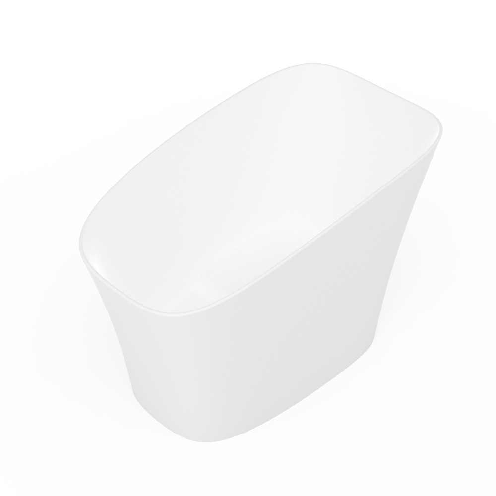 51 in. x 29 in. Stone Resin Solid Surface Freestanding Flat Bottom Japanese Soaking Bathtub in Matte White with Seat