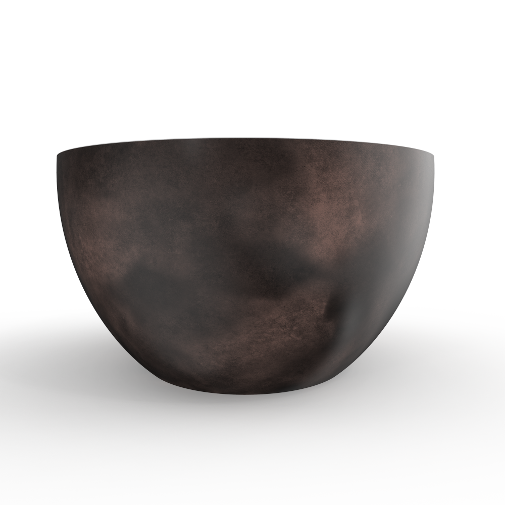Moray 67 in. x 40 in. Stone Resin Flatbottom Solid Surface Freestanding Double Slipper Soaking Bathtub in Metallic Paint