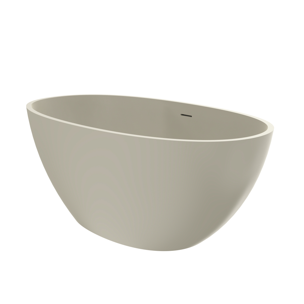 Moray 55 in. x 31 in. Solid Surface Stone Resin Flatbottom Freestanding Bathtub Soaking Bathtub in Matte Yellow