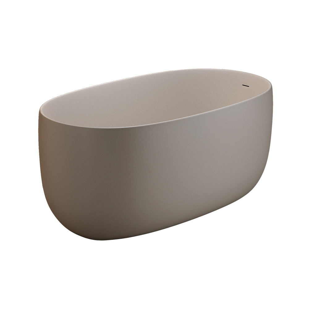 Moray 51 in. x 25 in. Solid Surface Stone Resin Flatbottom Freestanding Double Slipper Soaking Bathtub in Warm Yellow