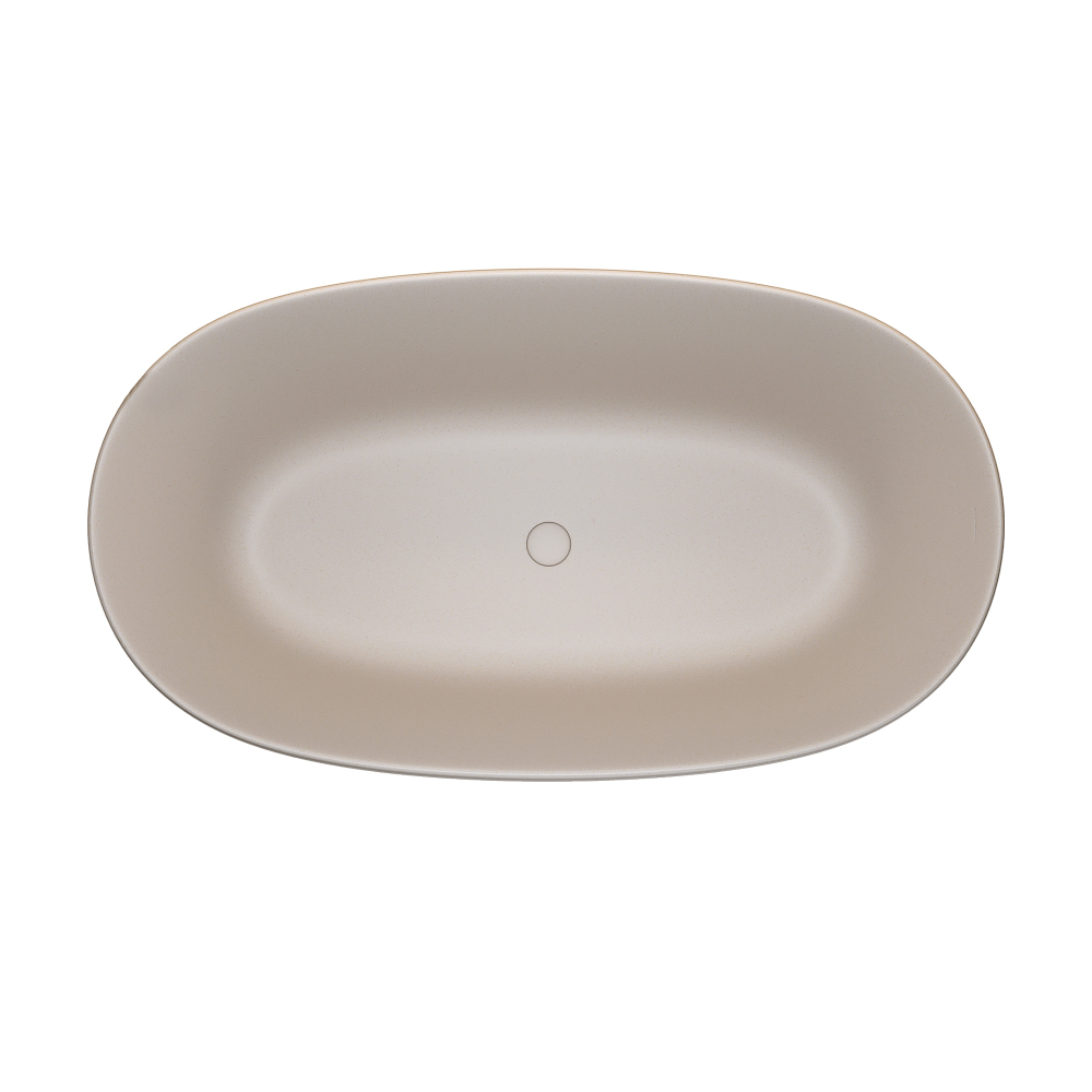 Moray 51 in. x 25 in. Solid Surface Stone Resin Flatbottom Freestanding Double Slipper Soaking Bathtub in Warm Yellow