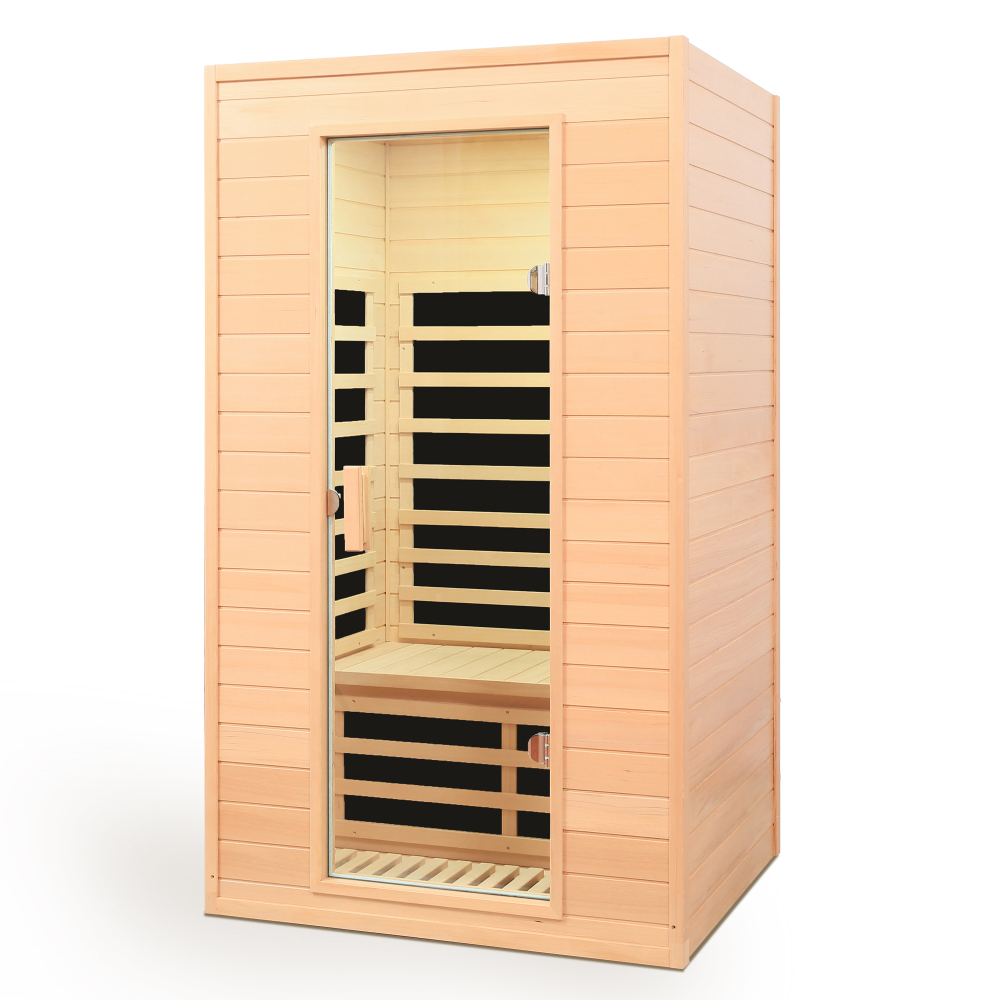 Moray 1-2 Person Indoor Hemlock infrared Sauna with 5 Far-infrared Carbon Crystal Heaters