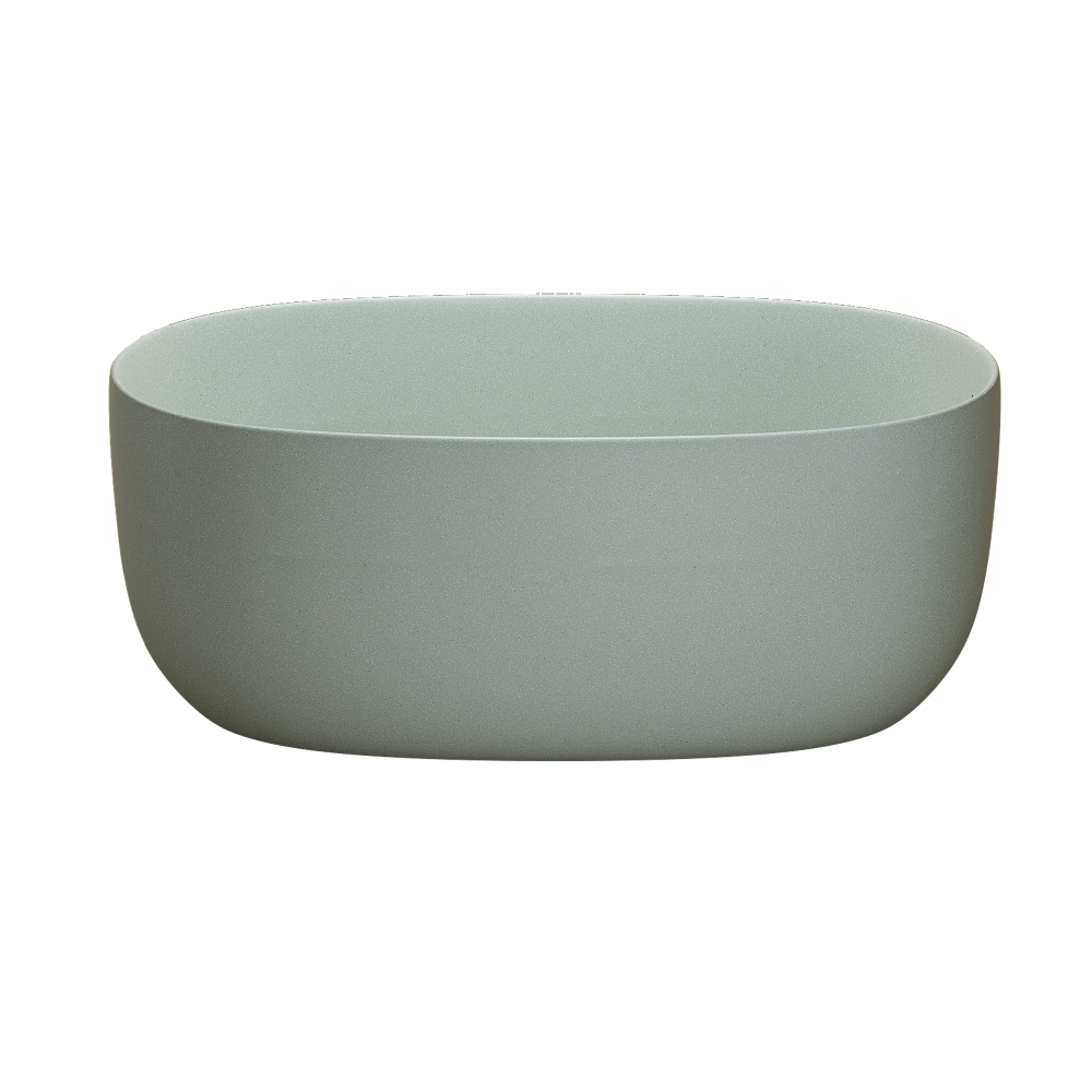 47'' Freestanding Bathtub Resin Stone Soaking Bathtub Solid Surface Modern Tubs with Overflow and Pop-up Drain