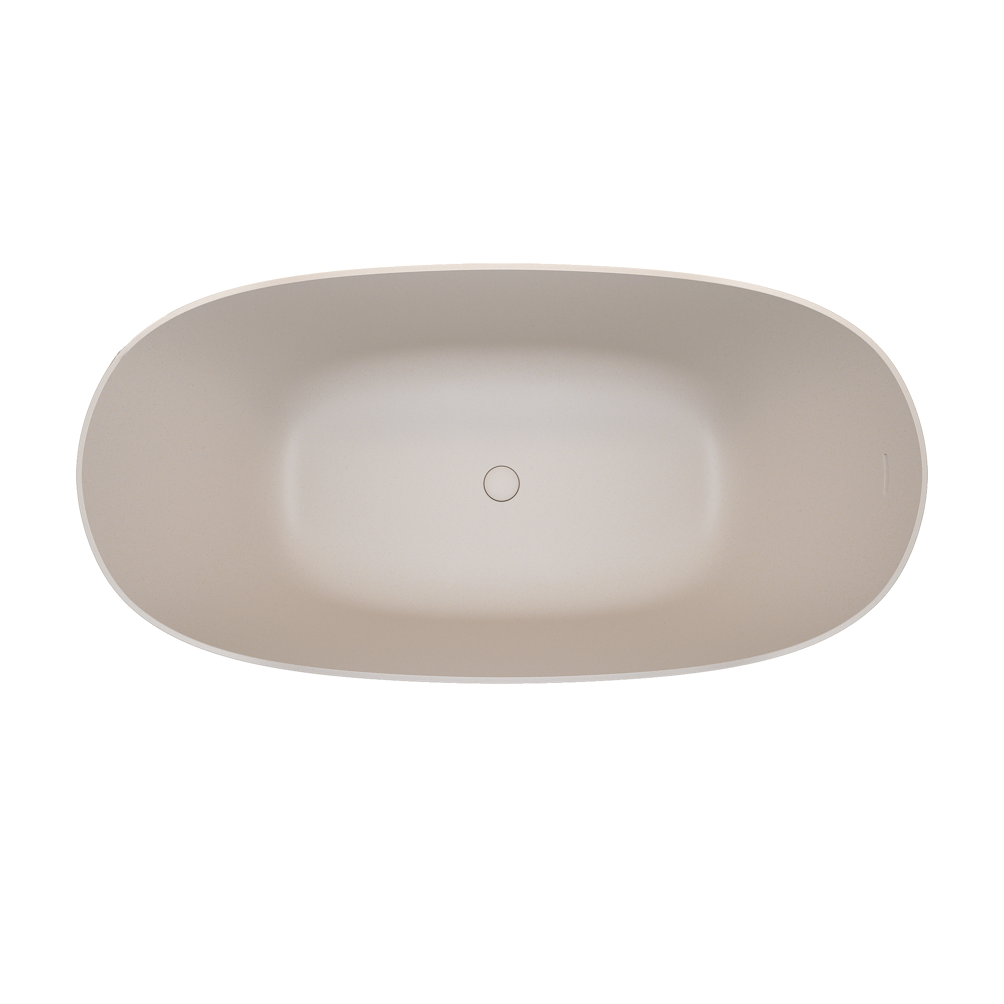 Moray 57 in. x 30.7 in. Solid Surface Stone Resin Flat Bottom Freestanding Thin-Edge Soaking Bathtub in Terrazzo Beige