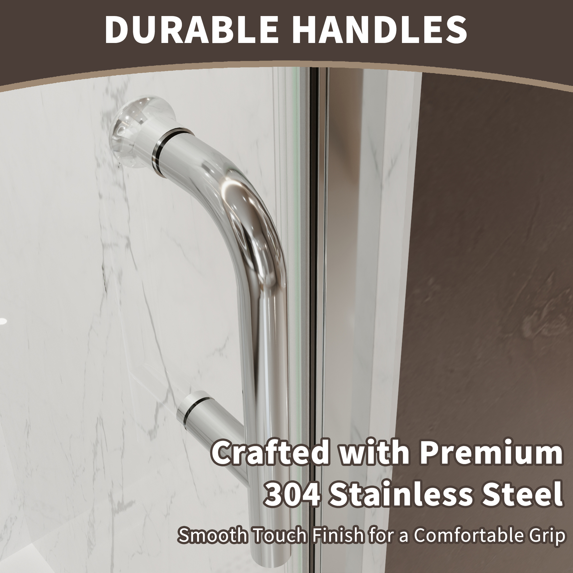 Xspracer 36 to 38 in. W x 72 in. H Pivot Swing Frameless Shower Door in Chrome with Clear Glass
