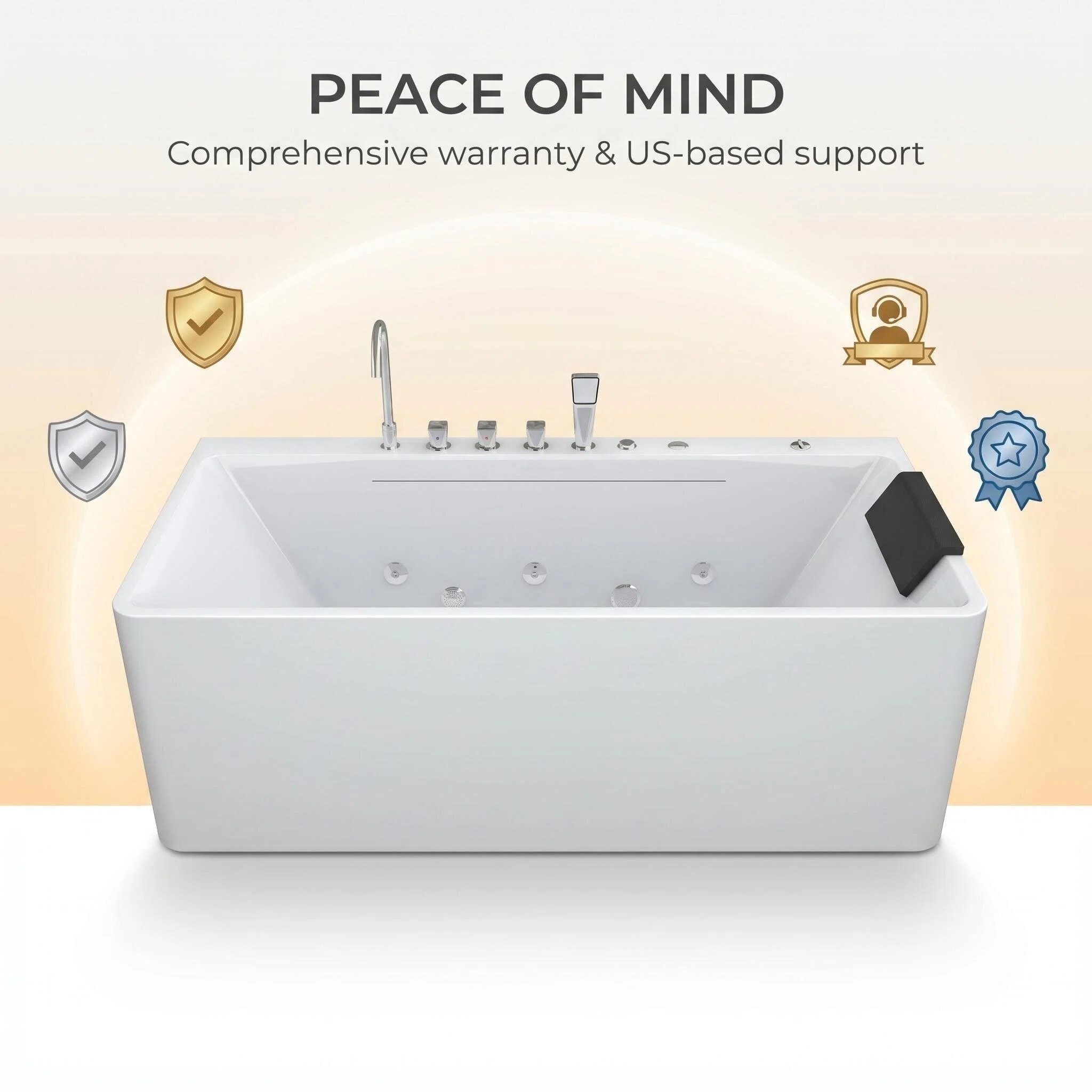 67 in. x 31.5 in. Whirlpool and Air Bath Combo Tub with Adjustable Air Blower and Control Switch in White