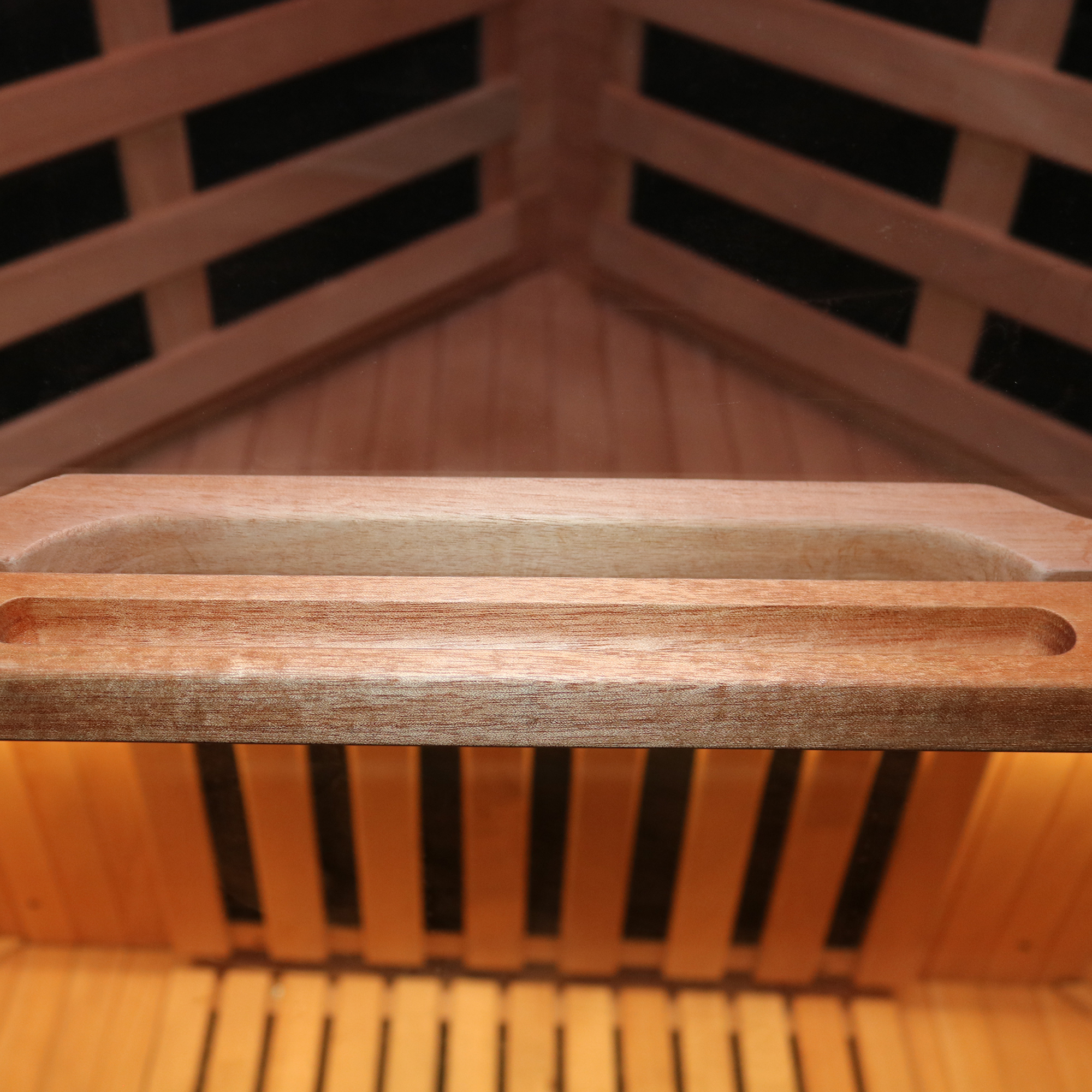 Moray 1-Person Indoor Okoume Wood Far-Infrared Sauna with 8 Infrared Heaters