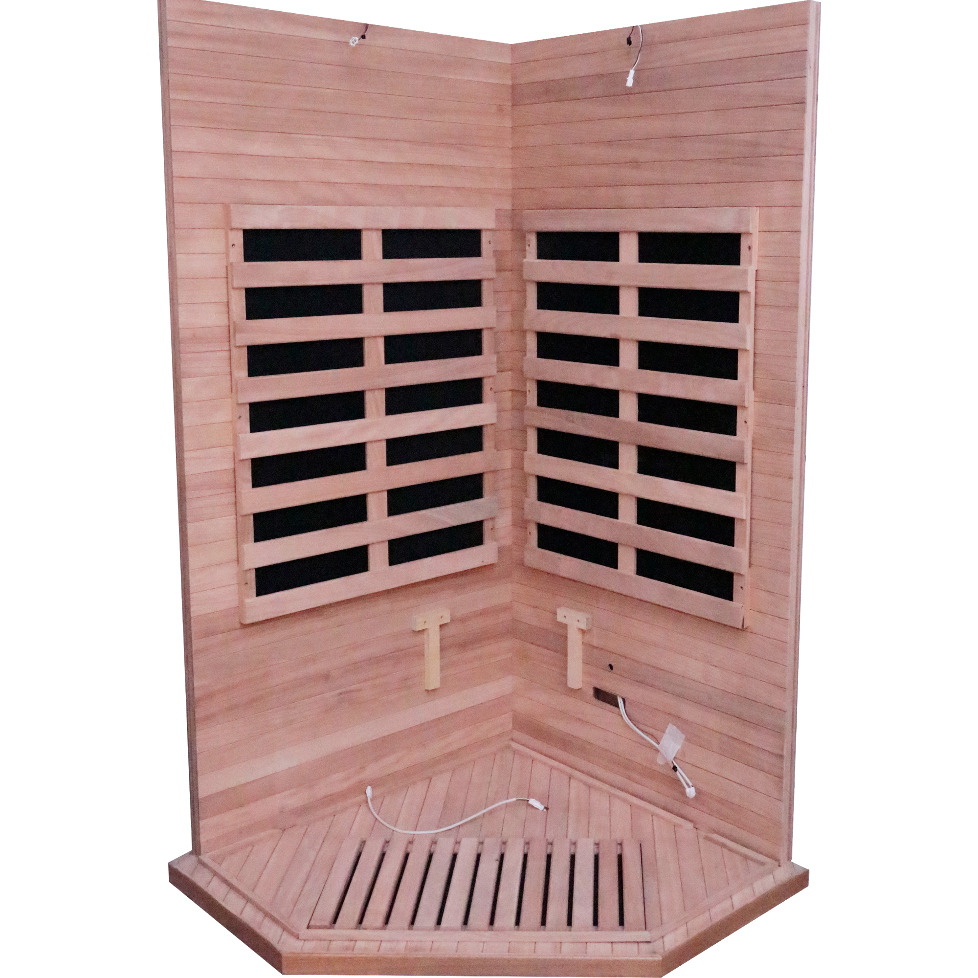 Moray 1-Person Indoor Okoume Wood Far-Infrared Sauna with 8 Infrared Heaters