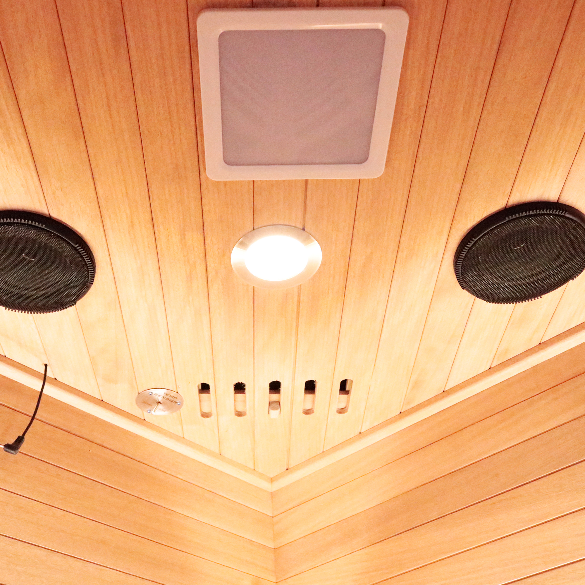 Moray 1-Person Indoor Okoume Wood Far-Infrared Sauna with 8 Infrared Heaters