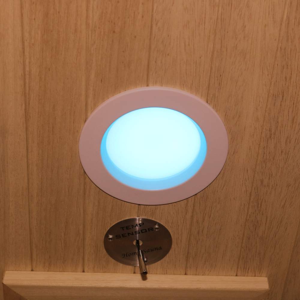 Moray 1-Person Indoor Hemlock Infrared Sauna with 5 Far-infrared Carbon Crystal Heaters, 900W