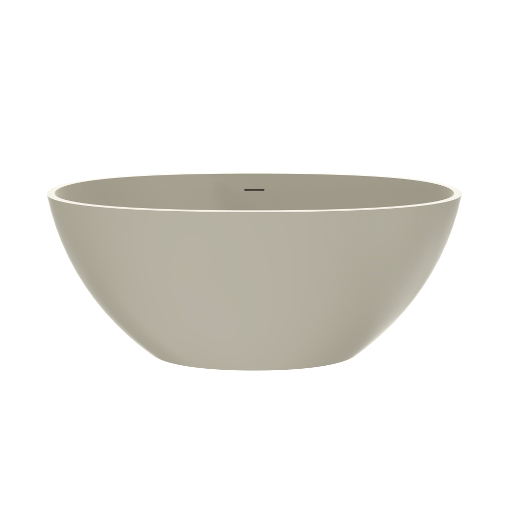 Moray 55 in. x 31 in. Solid Surface Stone Resin Flatbottom Freestanding Bathtub Soaking Bathtub in Matte Yellow