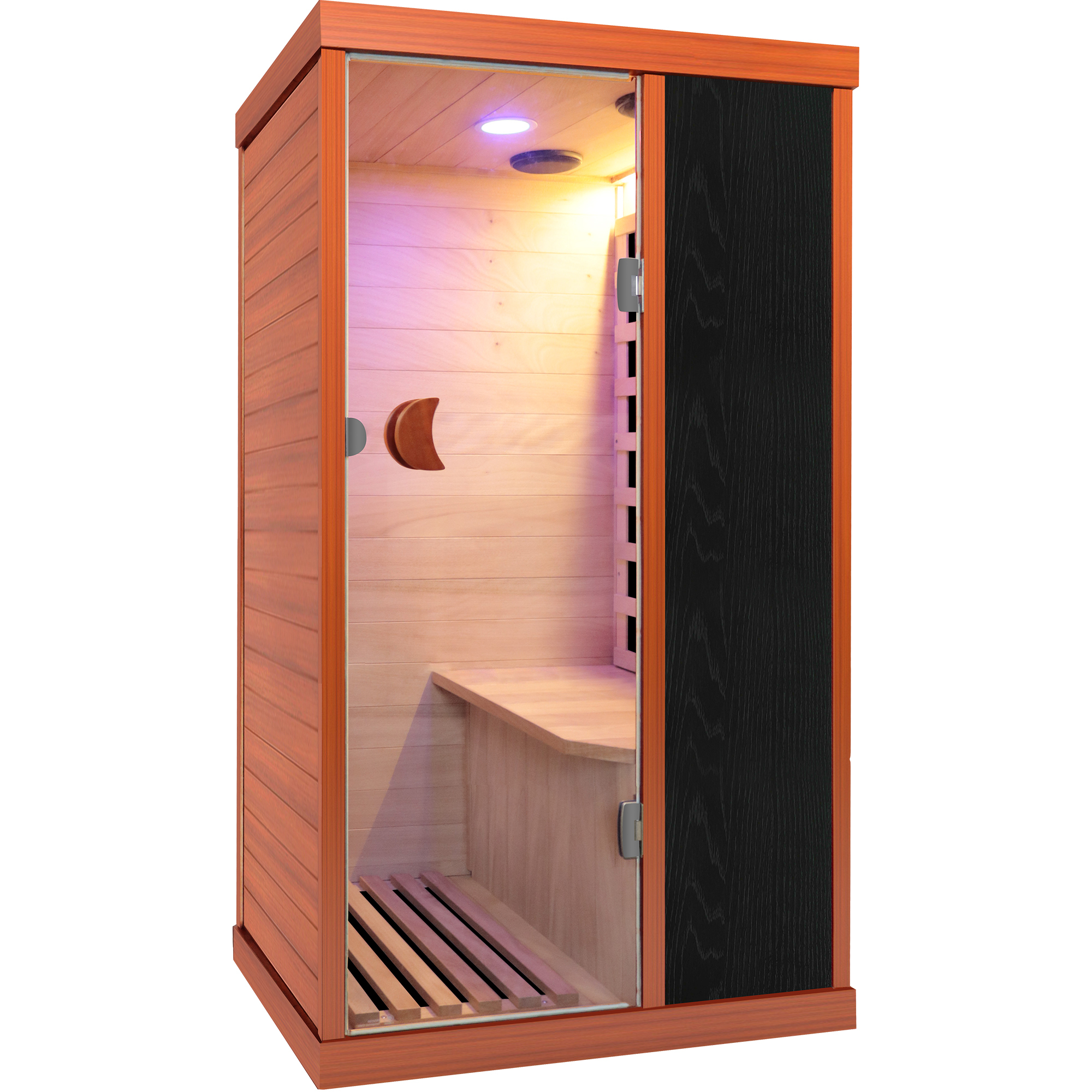 Moray 1-Person Indoor Oguman Infrared Sauna with 5 Far-infrared Carbon Crystal Heaters, 2 Lights