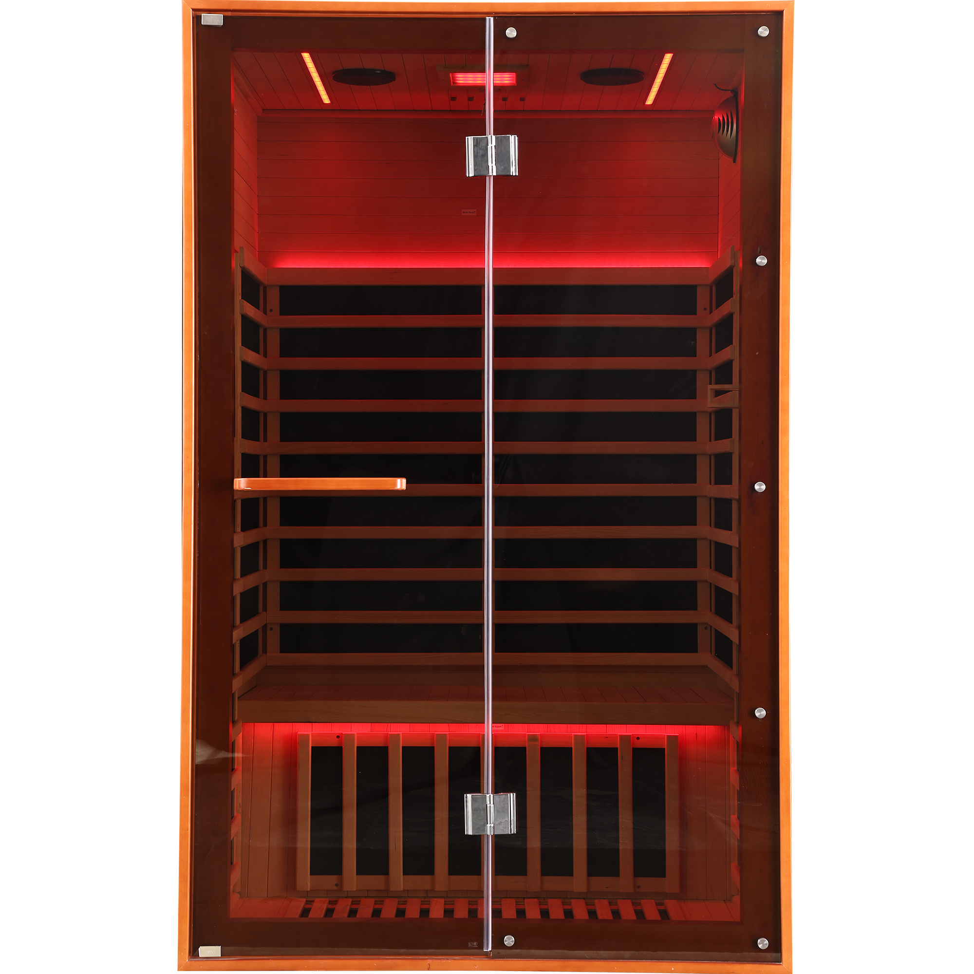 Moray 2-Person Indoor Hemlock Infrared Sauna with 7 Far-Infrared Carbon Crystal Heaters