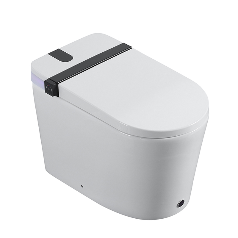 Elongated Smart Bidet Toilet 1.28 GPF in White with Auto Open/Close, Heated Seat, Warm Water Wash, and Dryer