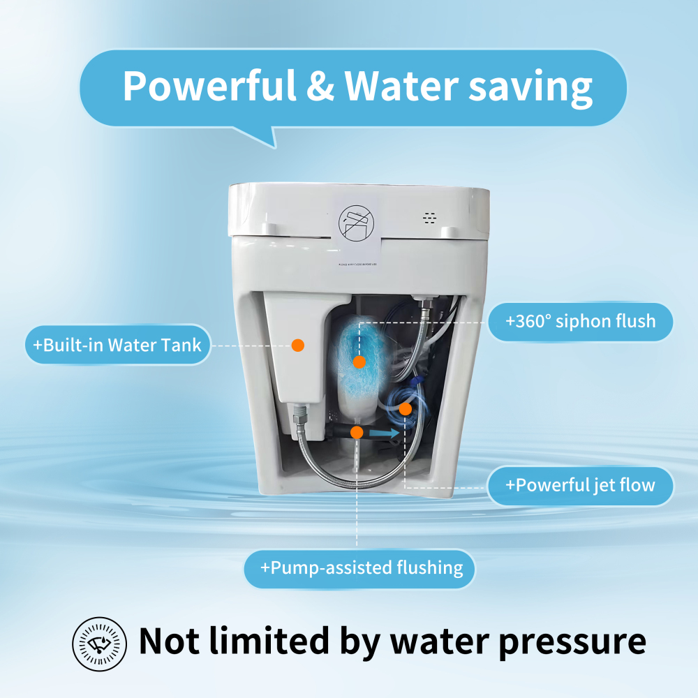 Elongated Smart Bidet Toilet 1.28 GPF in White with Auto Open/Close, Water Tank, Heated Seat, Warm Water Wash, UV Light
