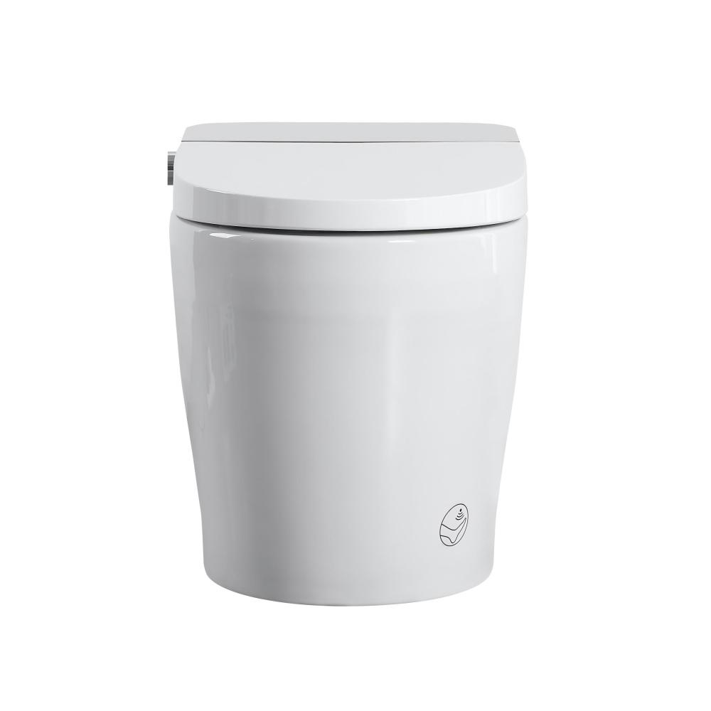 Elongated Smart Bidet Toilet 1.28 GPF in White with Auto Open/Close, Heated Seat, Warm Water Wash, and Dryer