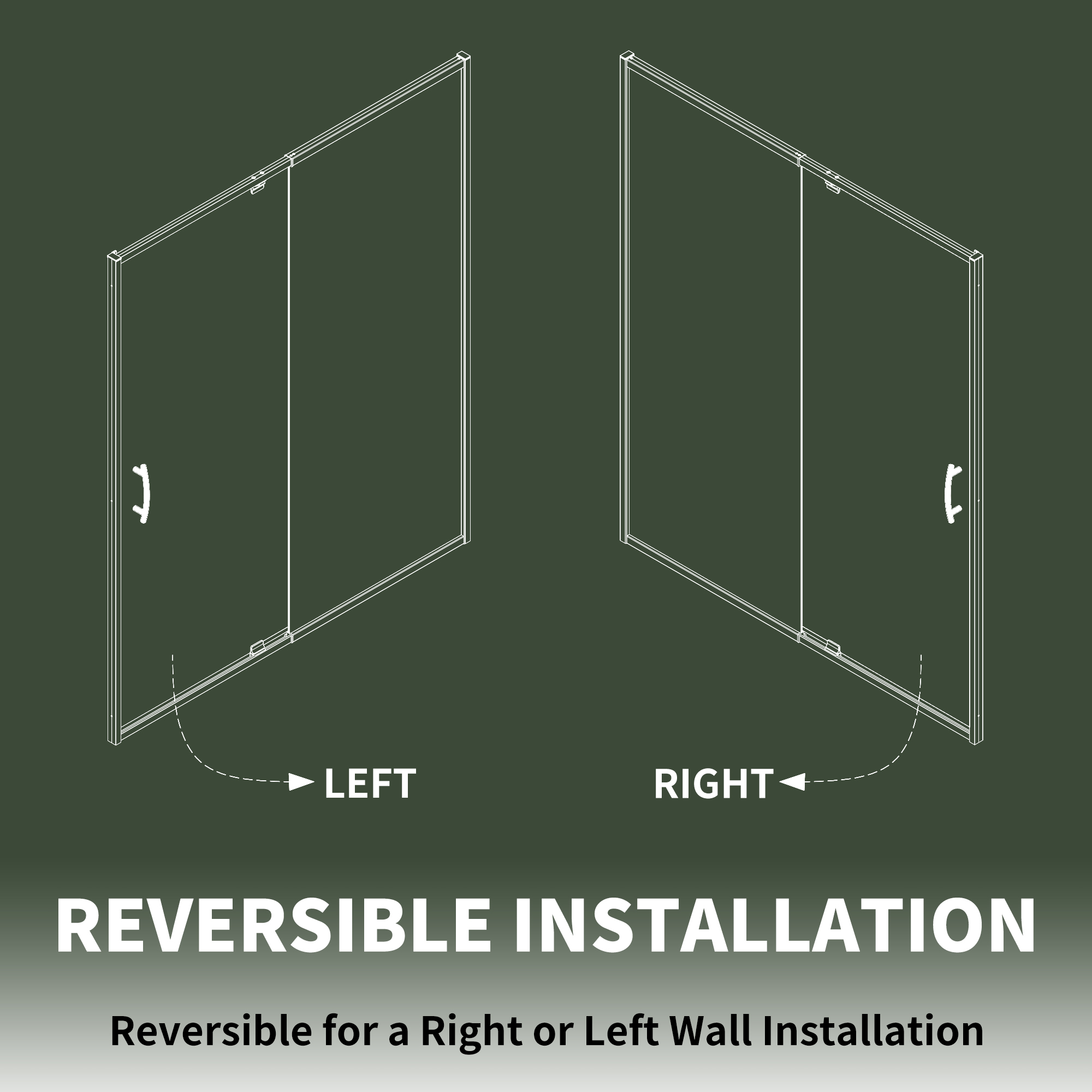 44 in. - 48 in. W x 71 in. H Pivot Framed Shower Door in Chrome Finish with Clear Glass