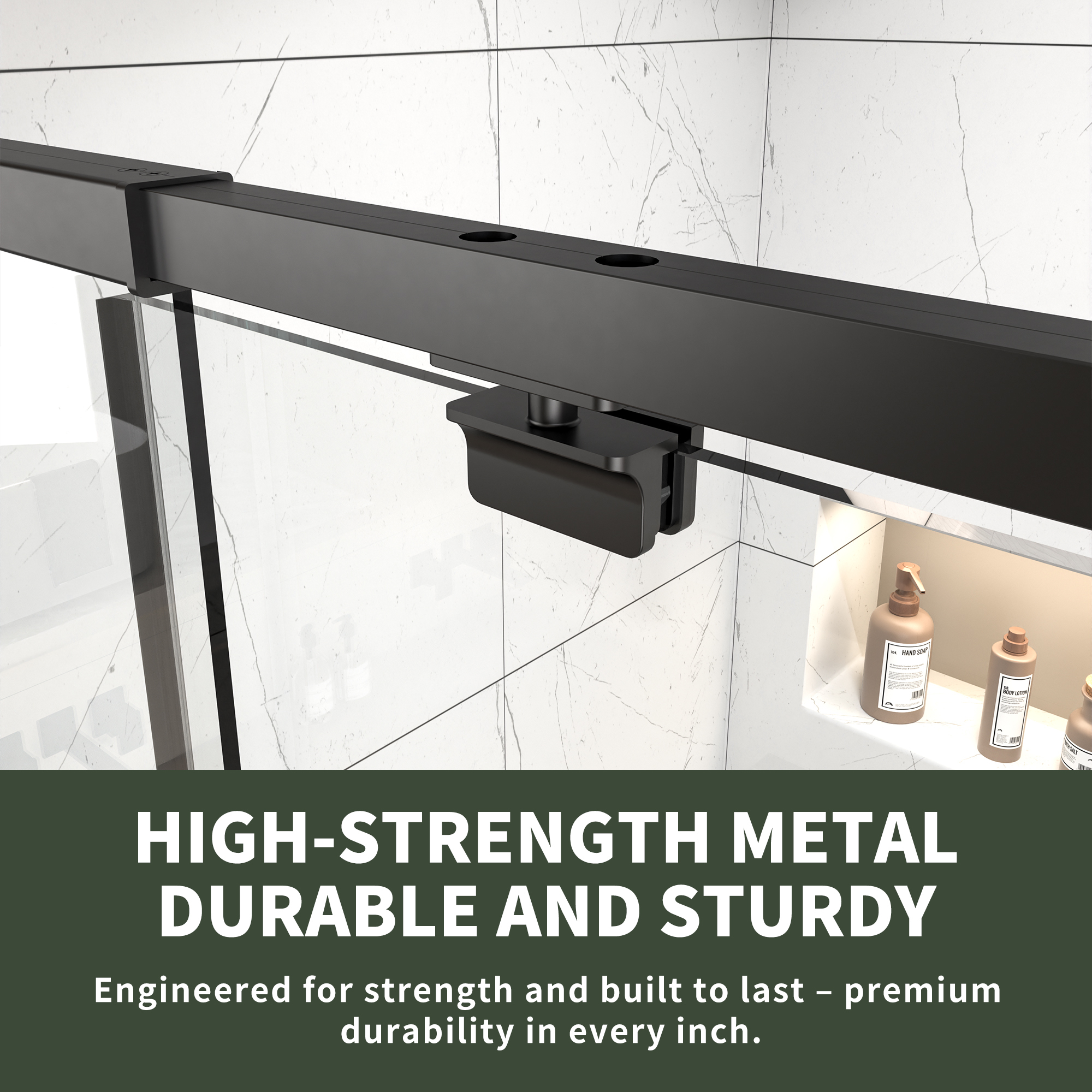 56 in. - 60 in. W x 71 in. H Pivot Framed Shower Door in Matte Black Finish with Clear Glass