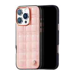 Metal Grid  Phone Case+ Glass Beads Phone Chain (Set) Series