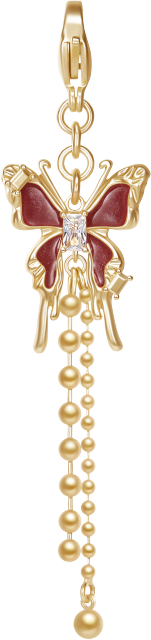 蝴蝶幻梦挂饰系列 双蝶翩跃光彩交叠