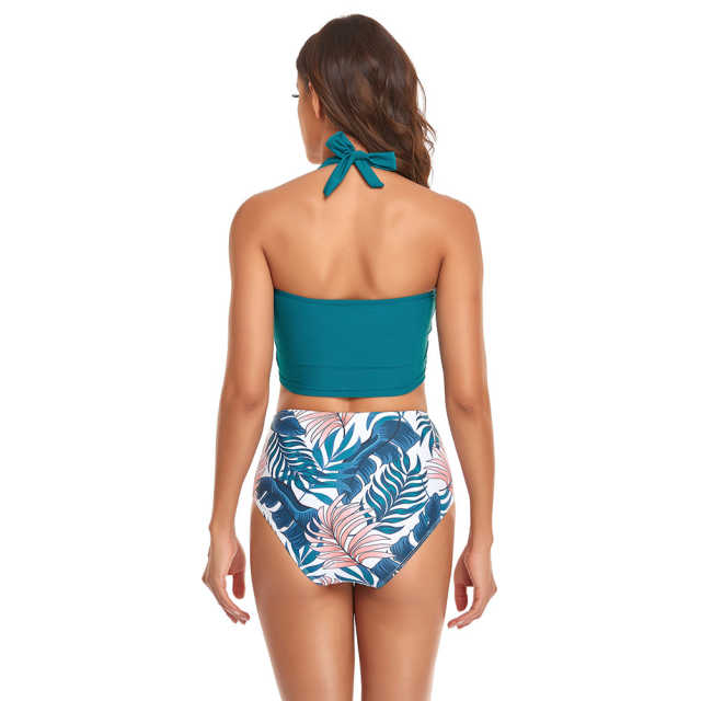 Blue Smock Printed Bikini Swimwear TQK610300-5
