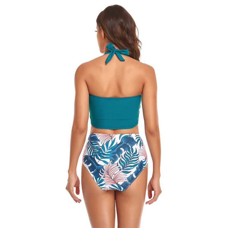 Blue Smock Printed Bikini Swimwear TQK610300-5