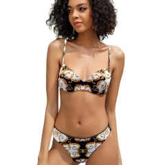 Gold Printed 2pcs Bikini Set TQK610236-12