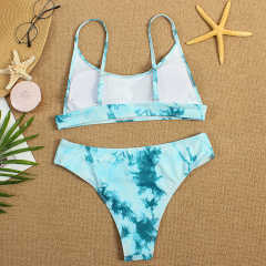Aquamarine Two-piece Tie Dye Bikini TQK610175-45