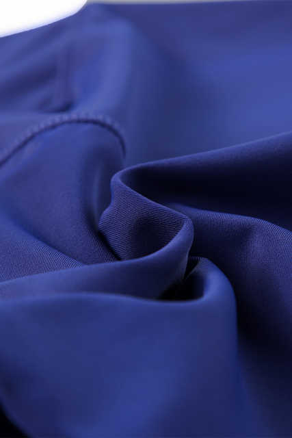 Blue Mesh Cutout Patchwork Swim Shorts LC472303-5